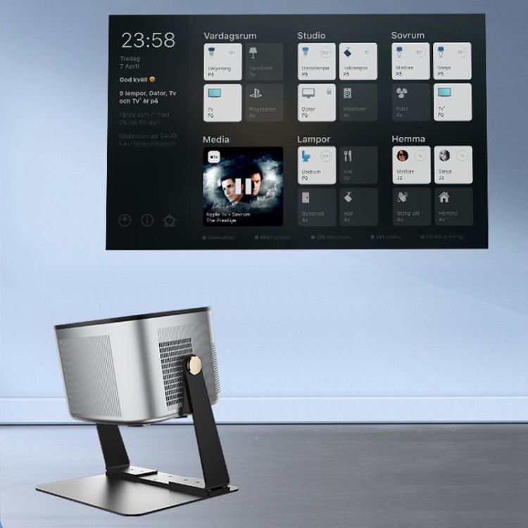 Punch-free Desktop Metal Adjustable Projector Stand - Black