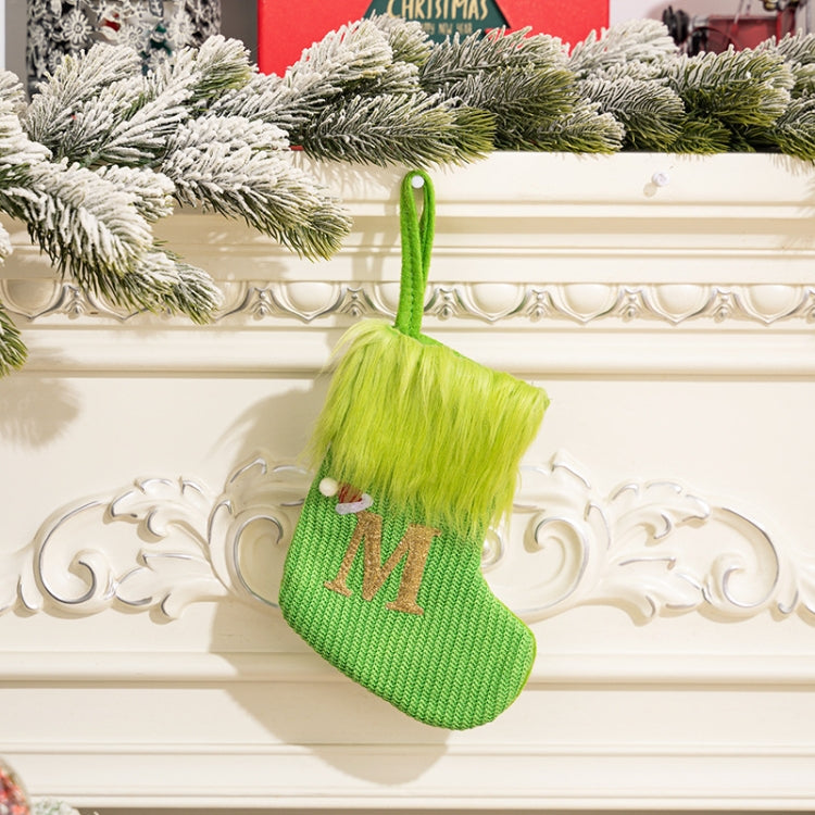 Knitted Letter Christmas Sock DIY Home Hangings, Style: M