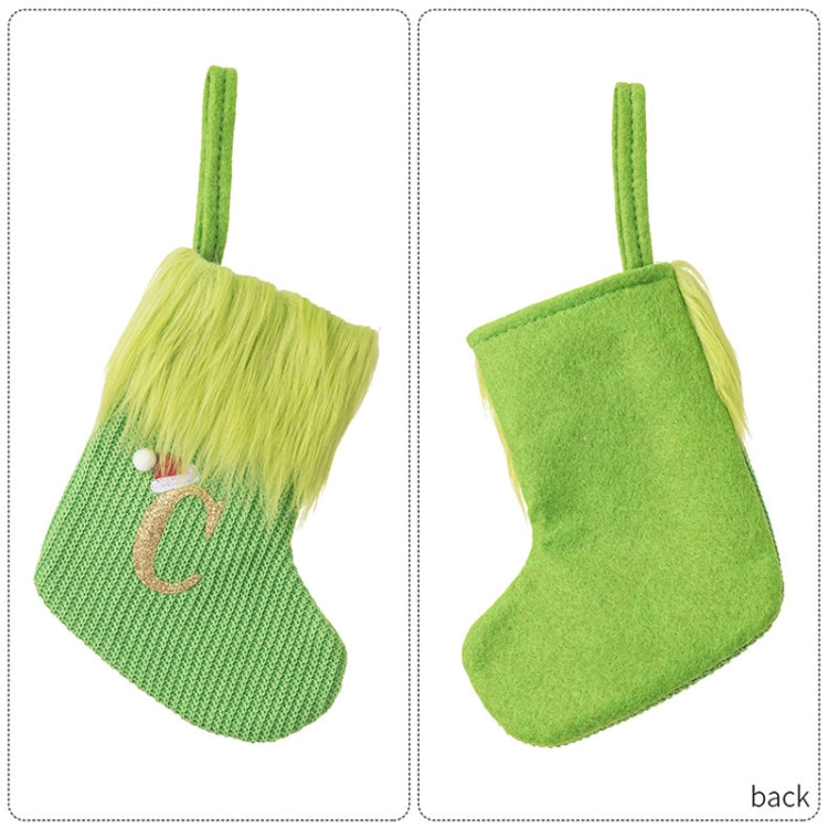 Knitted Letter Christmas Sock DIY Home Hangings, Style: Y
