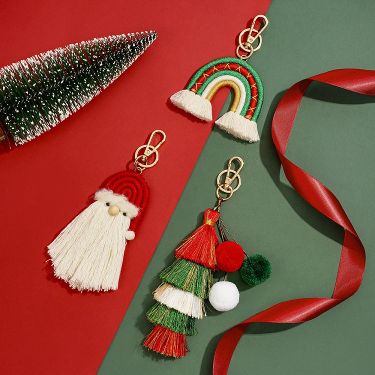 Holiday Cartoon Cute Santa Claus Bag Ornament Keychain Pendant