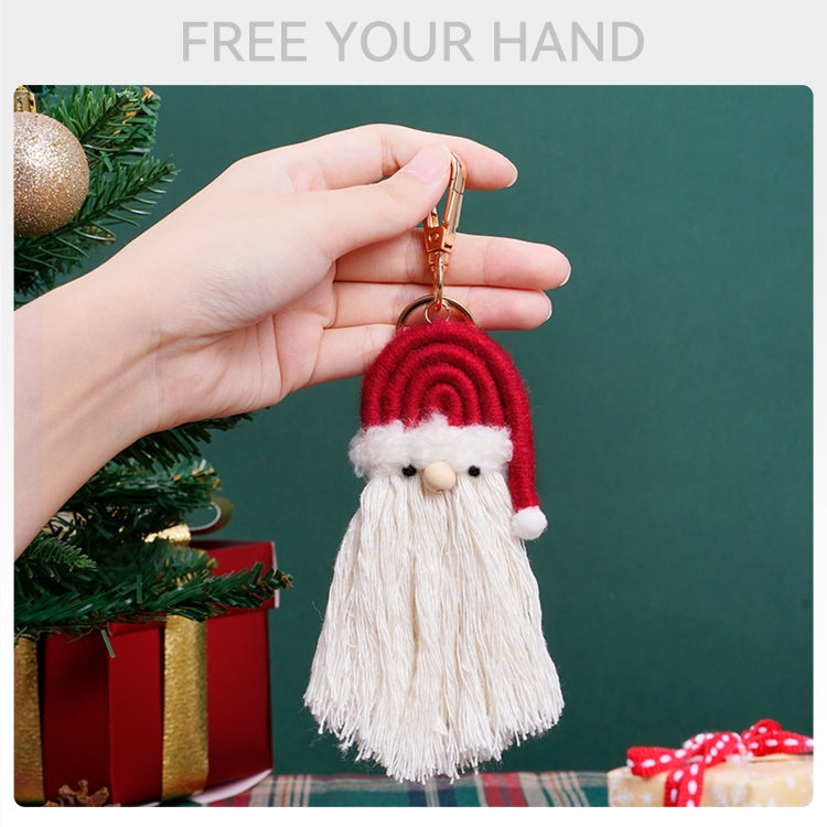 Holiday Cartoon Cute Santa Claus Bag Ornament Keychain Pendant