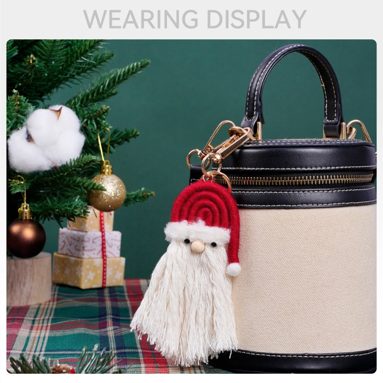 Holiday Cartoon Cute Santa Claus Bag Ornament Keychain Pendant