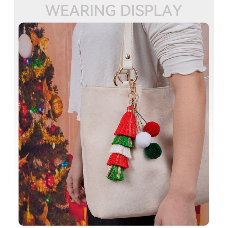 Holiday Cartoon Cute Santa Claus Bag Ornament Keychain Pendant
