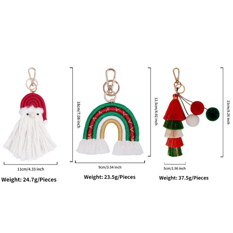 Holiday Cartoon Cute Santa Claus Bag Ornament Keychain Pendant