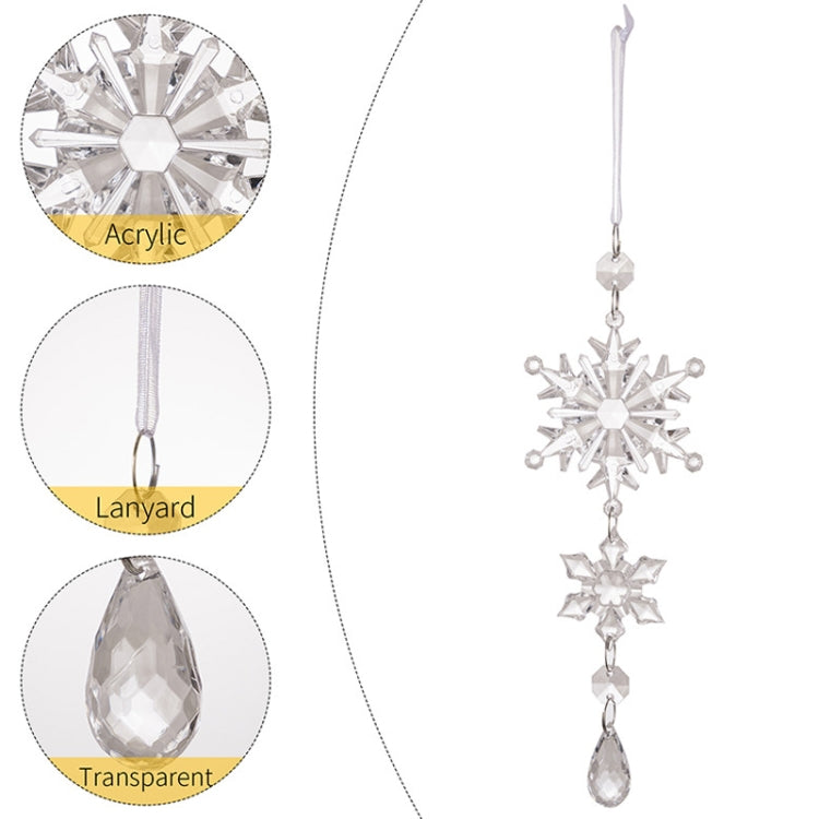 Acrylic Double Layer Snowflake Ice Cream Hanging Christmas Decoration Supplies