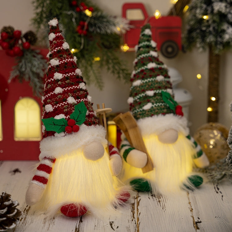 Knitted Lighted Glowing Doll Christmas Decoration Items