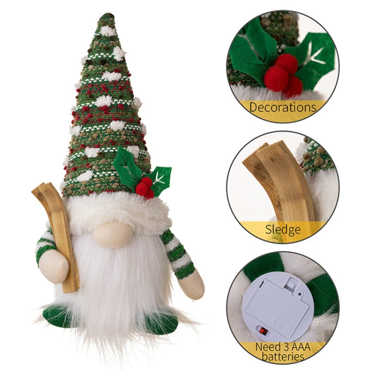 Knitted Lighted Glowing Doll Christmas Decoration Items