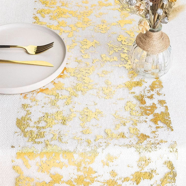 Glitter Foil Thin Mesh Table Runner for Event Party, Wedding, Christmas 11 X 108 Inch