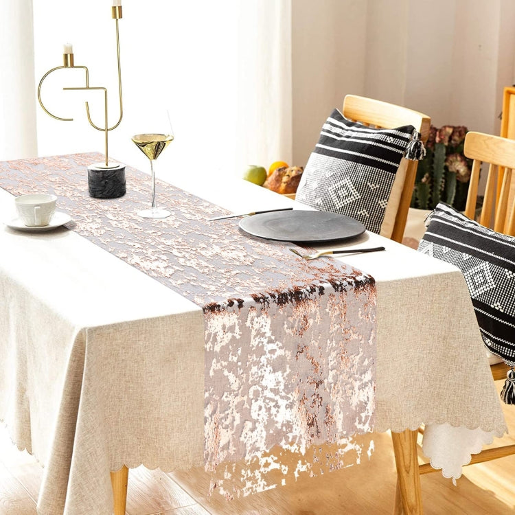 Glitter Foil Thin Mesh Table Runner for Event Party, Wedding, Christmas 11 X 108 Inch