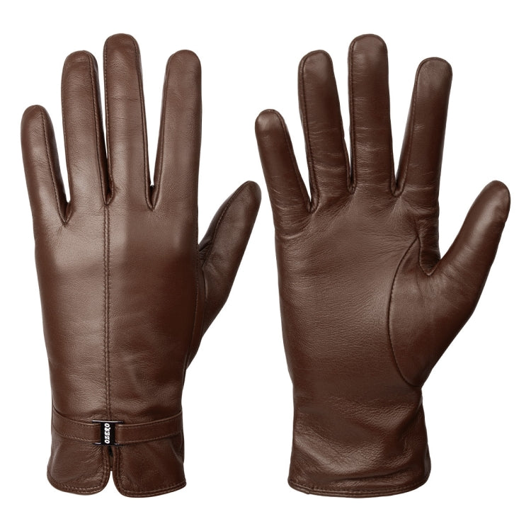 Women Sheepskin Wool Fleece Lined Windproof Warm Gloves Touchscreen Thick Snow Driving Gloves, Size: S