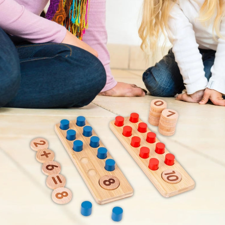 Wooden Children Math Number Sense Enlightenment Logic Cultivation Montessori Educational Toy Teaching Aids - 10 Grid Array