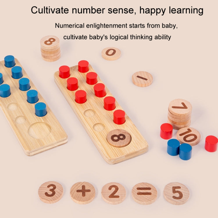 Wooden Children Math Number Sense Enlightenment Logic Cultivation Montessori Educational Toy Teaching Aids - 10 Grid Array