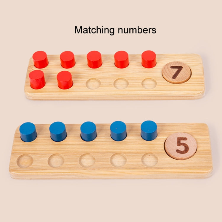Wooden Children Math Number Sense Enlightenment Logic Cultivation Montessori Educational Toy Teaching Aids - 10 Grid Array