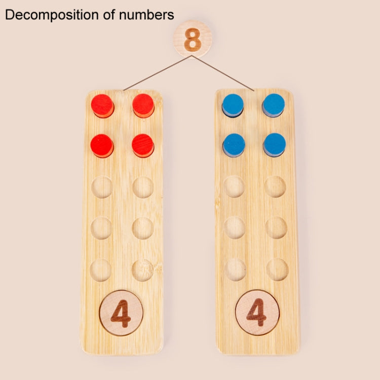 Wooden Children Math Number Sense Enlightenment Logic Cultivation Montessori Educational Toy Teaching Aids - 10 Grid Array