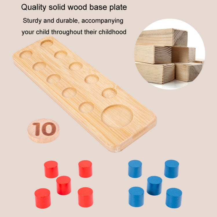 Wooden Children Math Number Sense Enlightenment Logic Cultivation Montessori Educational Toy Teaching Aids - 10 Grid Array