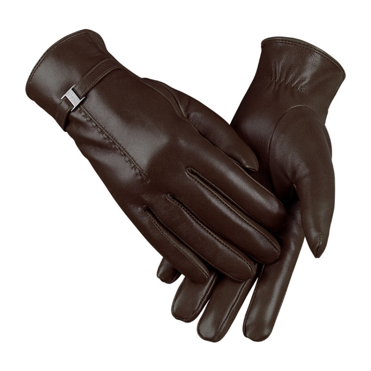 OZERO Women Sheepskin Warm Gloves with Fleece Lining Split Finger Elasticated Gloves, Size: L