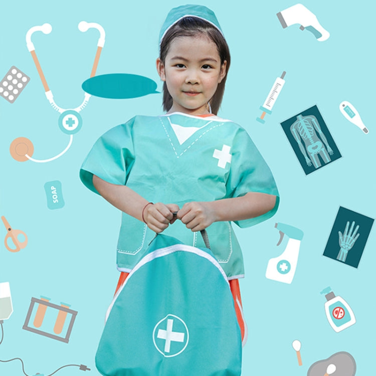 36pcs /Set Children Role Playing Doctor Toys Wooden Simulation Luxury Medicine Case Baby Girl Pretend Play Toy