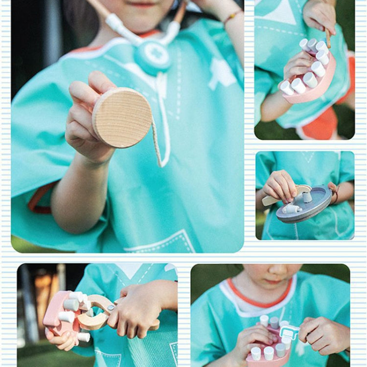 36pcs /Set Children Role Playing Doctor Toys Wooden Simulation Luxury Medicine Case Baby Girl Pretend Play Toy