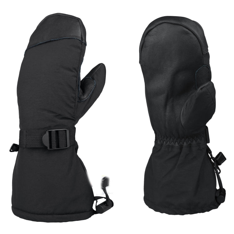 Winter Ski Snow Gloves for Men and Women Outdoor Sport Shovel Ski Gloves, Style: Abalone Black