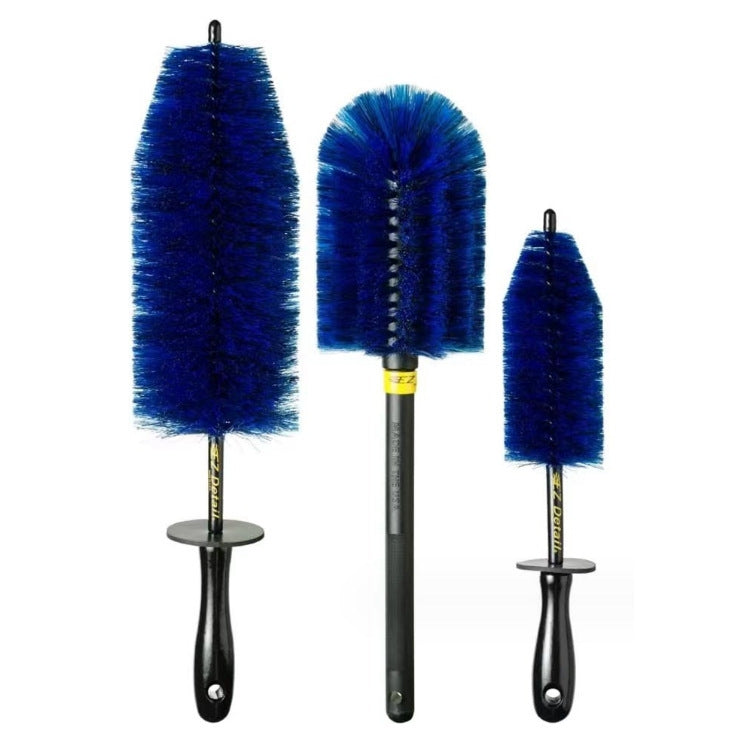 3pcs /Set Car Wash Engine Compartment Cleaning Detail Brush - Blue