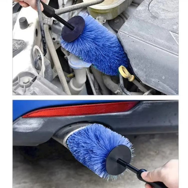 3pcs /Set Car Wash Engine Compartment Cleaning Detail Brush - Blue