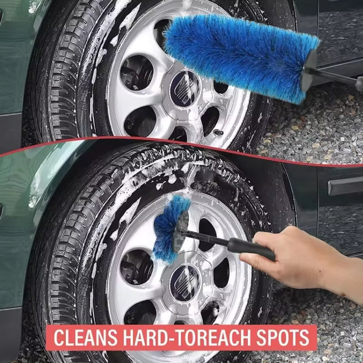 3pcs /Set Car Wash Engine Compartment Cleaning Detail Brush - Blue