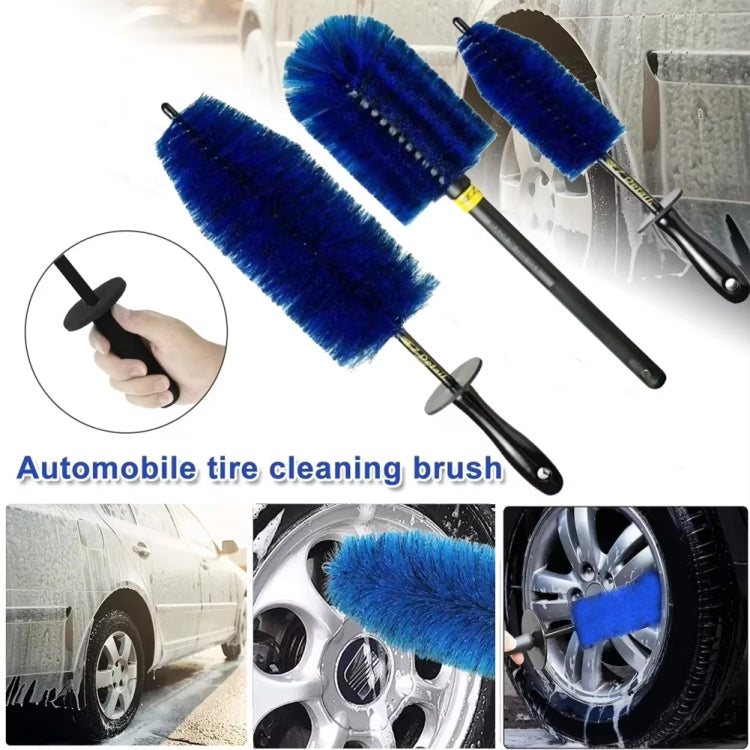 3pcs /Set Car Wash Engine Compartment Cleaning Detail Brush - Blue