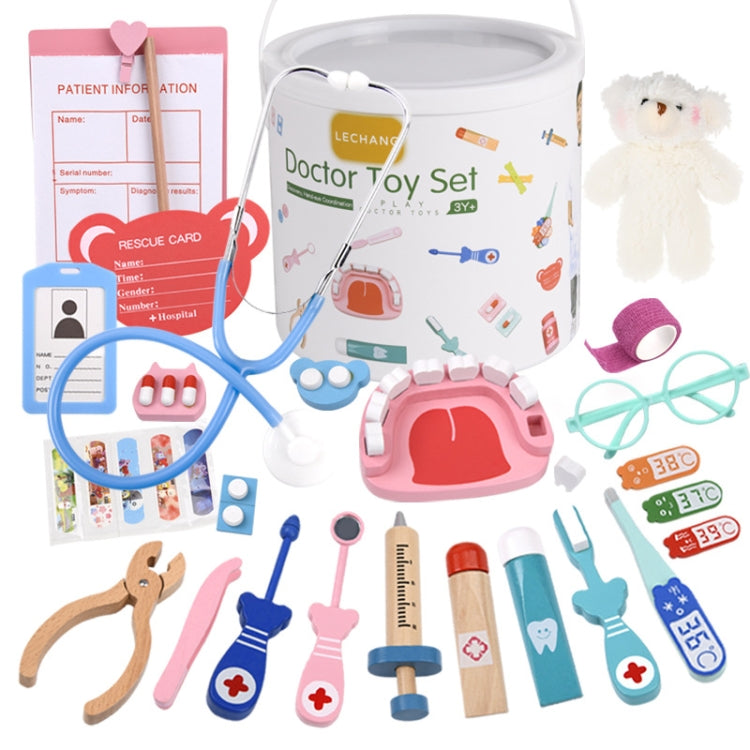 Children Simulation Doctor Toy Set Wooden Pretend Play Girls Nurse Boys Stethoscope Role Play Toys