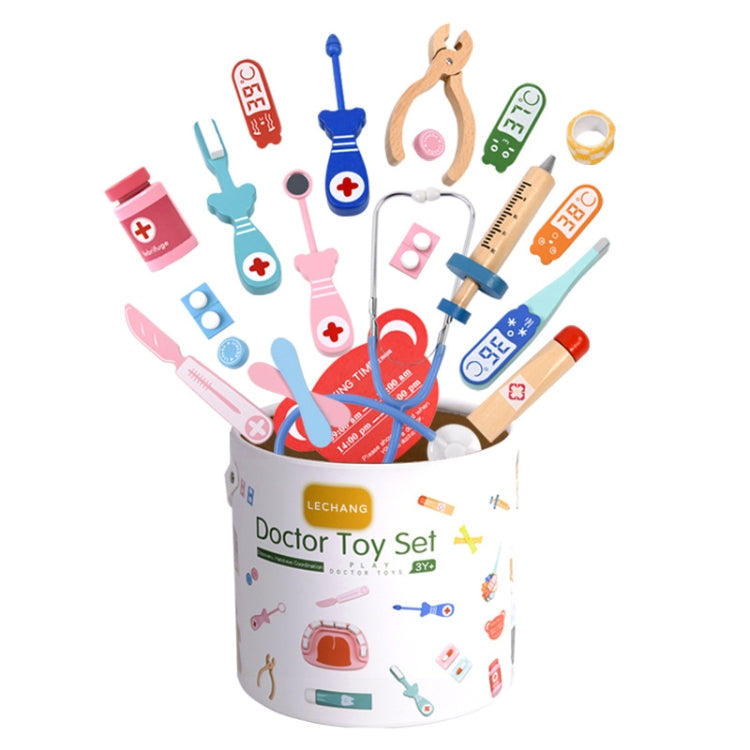 Children Simulation Doctor Toy Set Wooden Pretend Play Girls Nurse Boys Stethoscope Role Play Toys