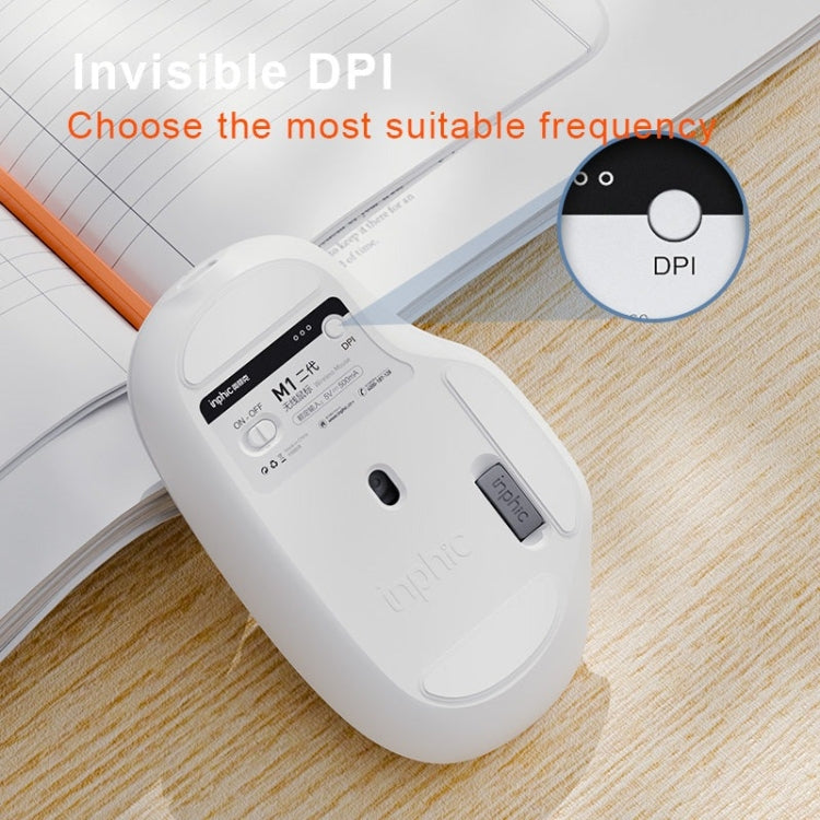 Inphic M1 2nd Generation Wireless Mice Rechargeable Mute Business Office Home Laptop Mouse, Color: Tri-mode Black