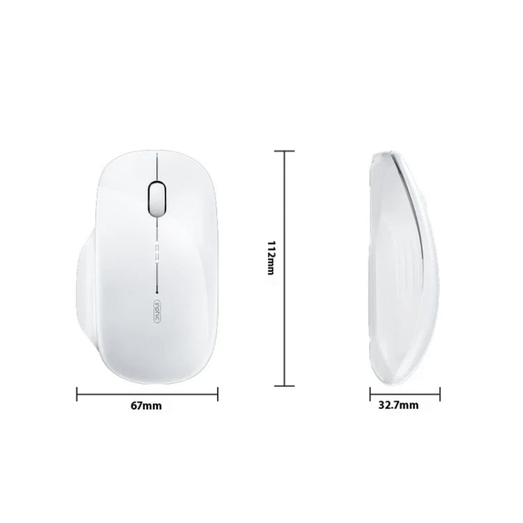 Inphic M1 2nd Generation Wireless Mice Rechargeable Mute Business Office Home Laptop Mouse, Color: 2.4G White