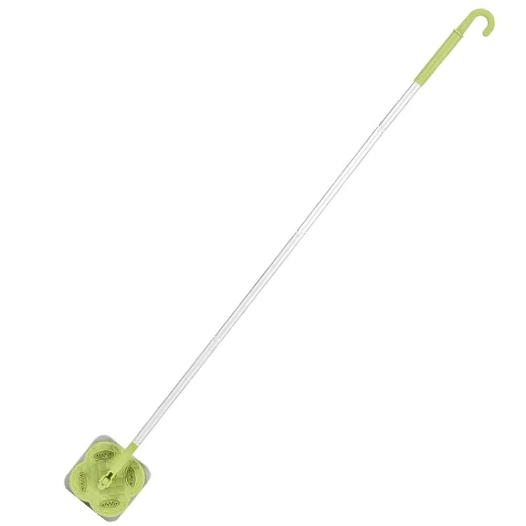 Electrostatic Dust Removal Paper Facial Towel Special Mop Cleaning Tool, Spec: 4-section Pole Green