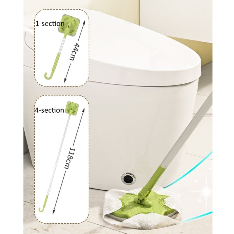 Electrostatic Dust Removal Paper Facial Towel Special Mop Cleaning Tool, Spec: 1-section Pole Cream White