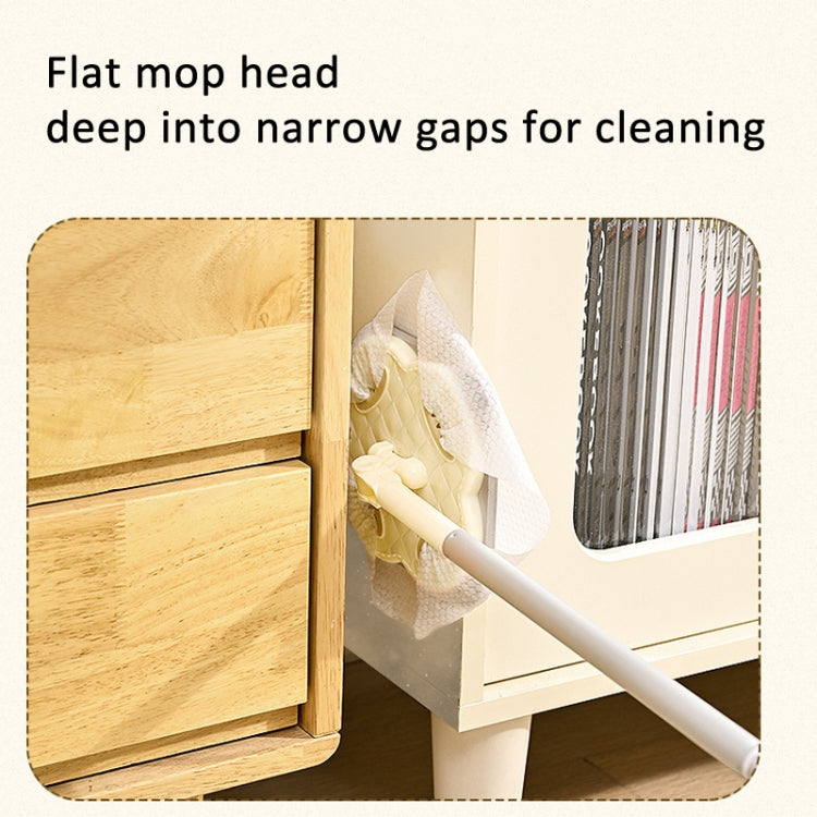 Electrostatic Dust Removal Paper Facial Towel Special Mop Cleaning Tool, Spec: 1-section Pole Green