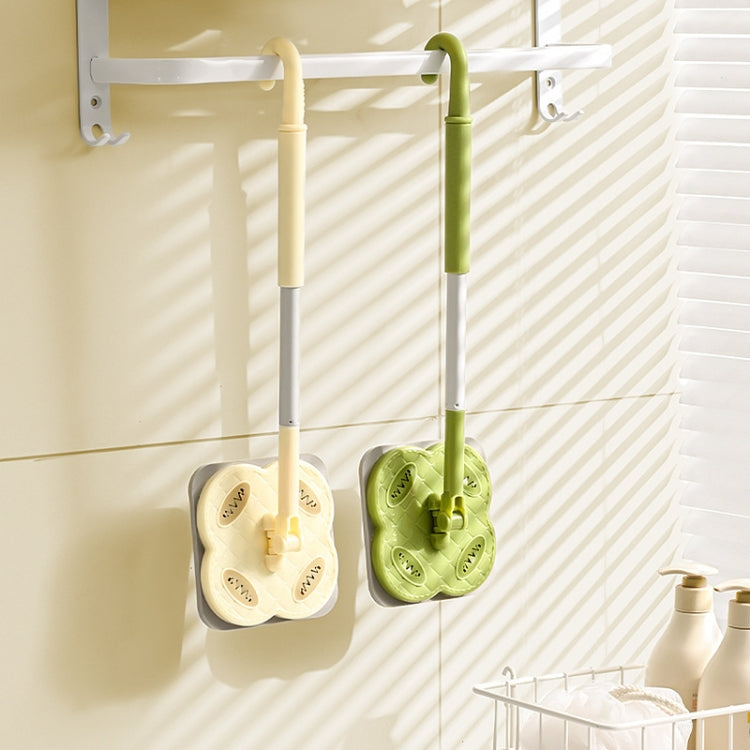 Electrostatic Dust Removal Paper Facial Towel Special Mop Cleaning Tool, Spec: 4-section Pole Green