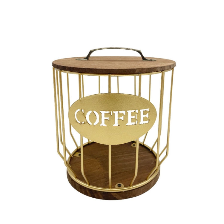 Coffee Capsule Filter Storage Basket Home Kitchen Decorations, Color: C Gold