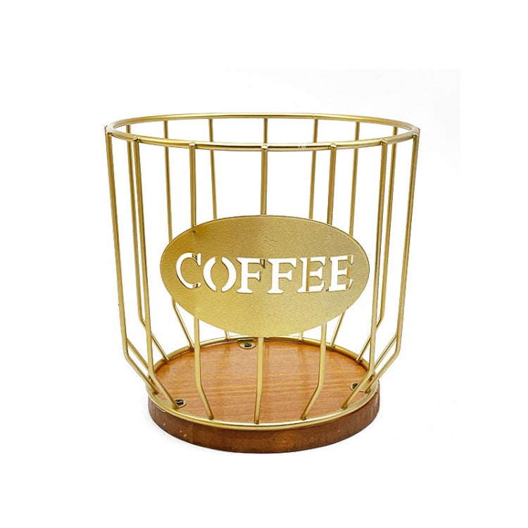 Coffee Capsule Filter Storage Basket Home Kitchen Decorations, Color: C Gold No Lid