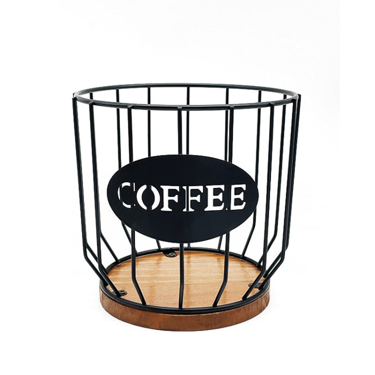Coffee Capsule Filter Storage Basket Home Kitchen Decorations, Color: C Black No Lid