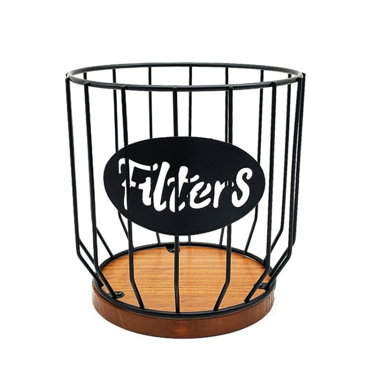 Coffee Capsule Filter Storage Basket Home Kitchen Decorations, Color: F Black No Lid