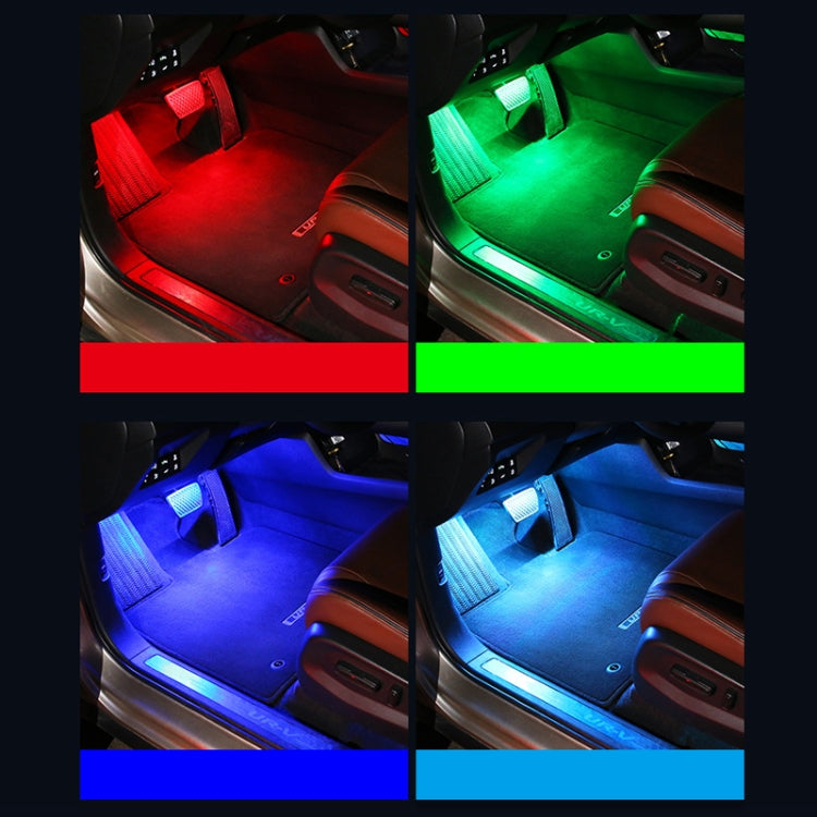 Eight-Color LED Voice Control Car Music Rhythm Atmosphere Light, Specification: 12V Cigarette Lighter APP