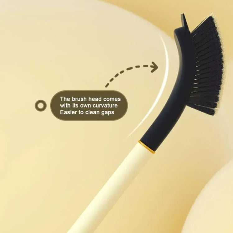 Long Handle Crevice Brush With Hair Clip For Bathroom Window Groove Dead Corner Cleaning