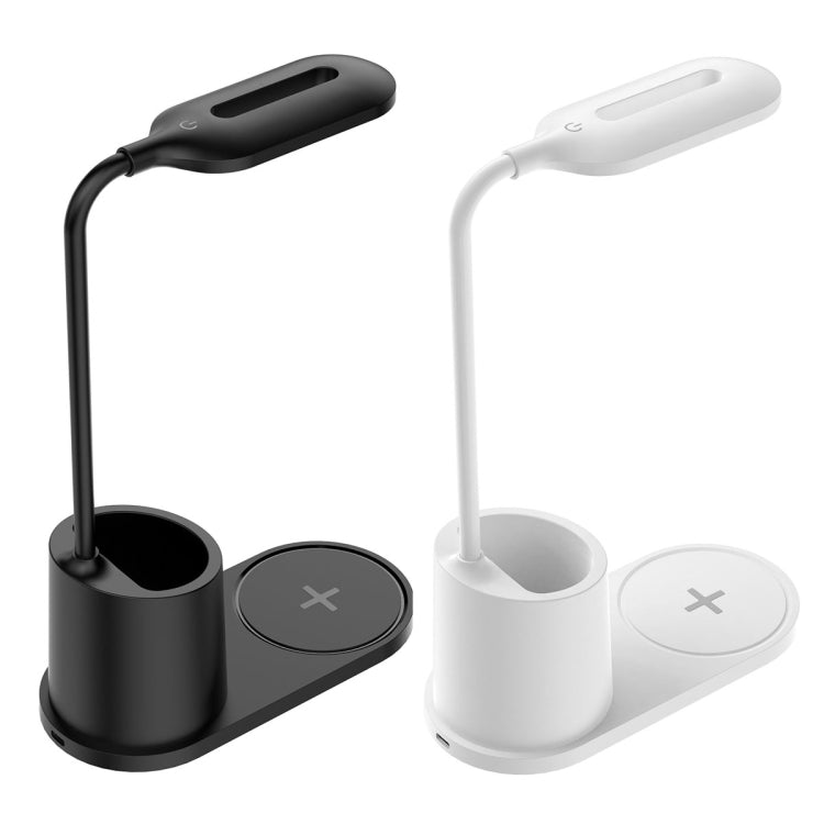 HT-513 3-in-1 15W Wireless Phone Charging Desktop Pen Holder Table Lamp