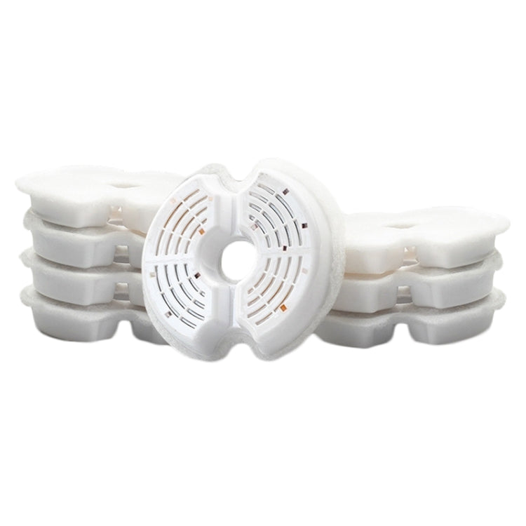 8pcs /Box Pet Water Fountain Replacement Filters Multiple Filtration Cat Drinking Fountain Filters