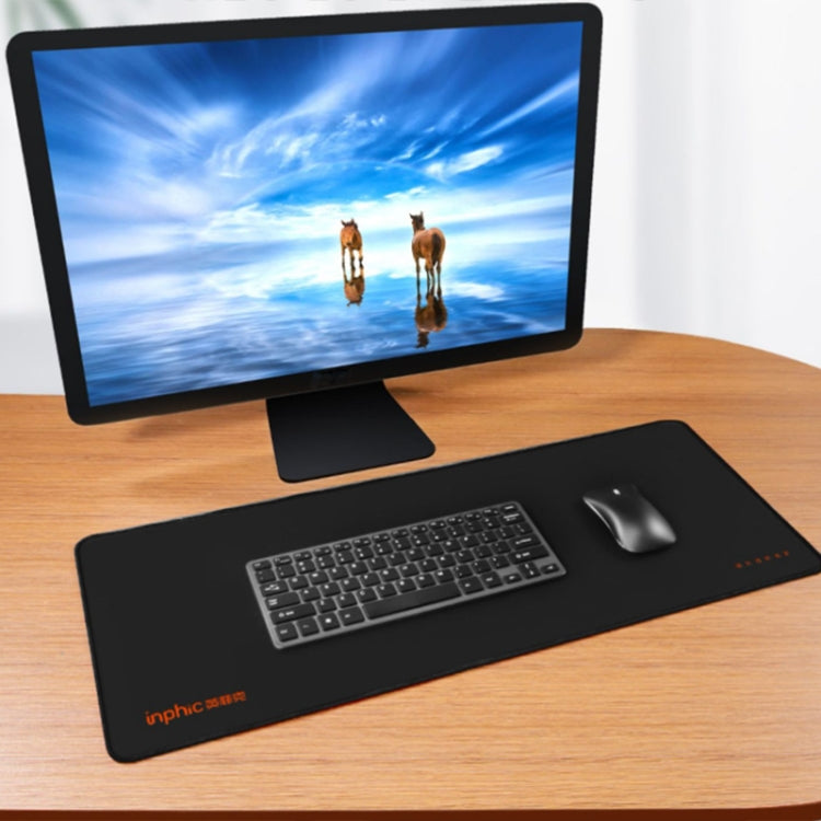 Inphic PD100 Anti-slip Washable Mouse Pad Computer Desk Pad, Size: 30x70cm - Black