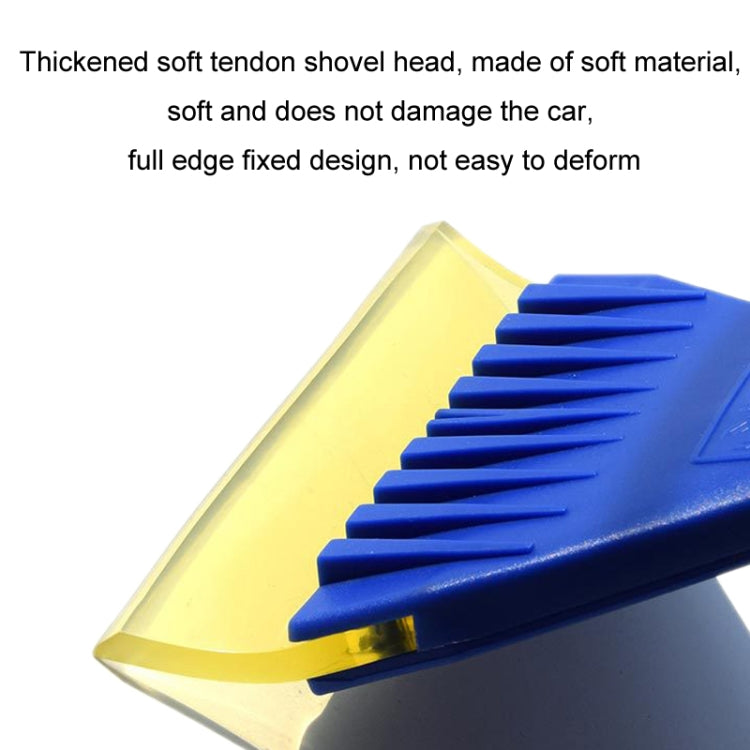 5 in 1 Car Soft Rubber Long-handled De-icing Shovel - Blue