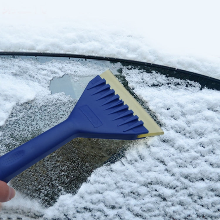 5 in 1 Car Soft Rubber Long-handled De-icing Shovel - Blue