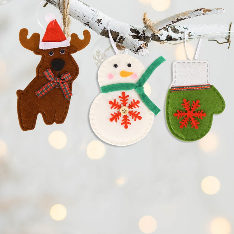 Non-woven Christmas Decorations Christmas Tree Pendants, Spec: Green Hat Santa Claus