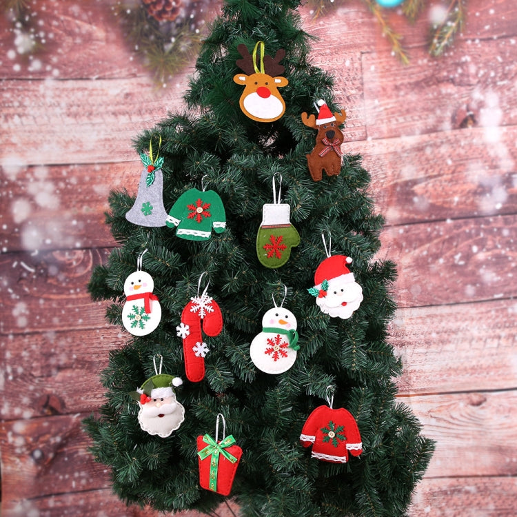Non-woven Christmas Decorations Christmas Tree Pendants, Spec: Green Snowman