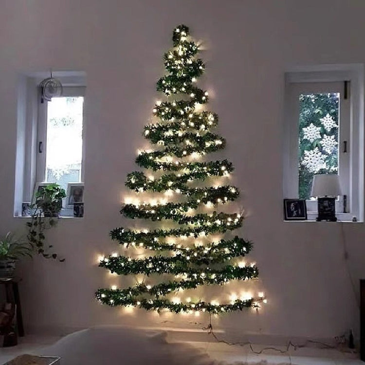 2m 20 Lights Electronic Christmas Rattan Lights DIY Wall Christmas Tree Festive Ambience Decoration Lights - Warm Light