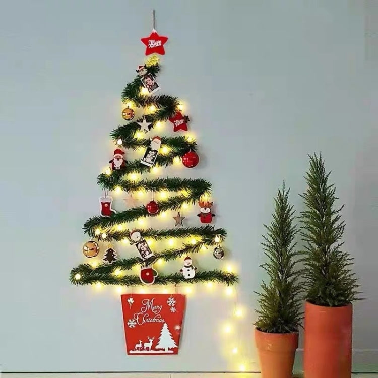 2m 20 Lights Battery Christmas Rattan Lights DIY Wall Christmas Tree Festive Ambience Decoration Lights - Warm Light